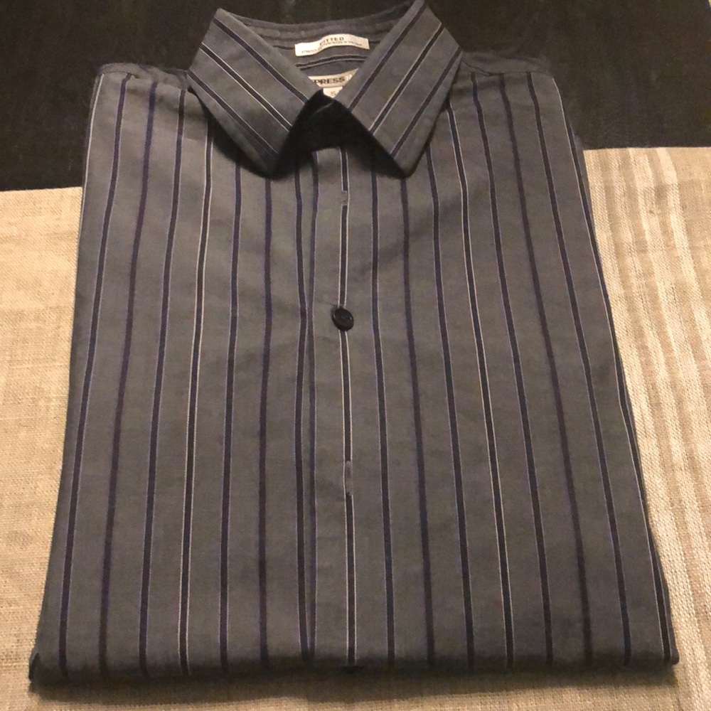 Express Men's Long Sleeve Button Down Shirt